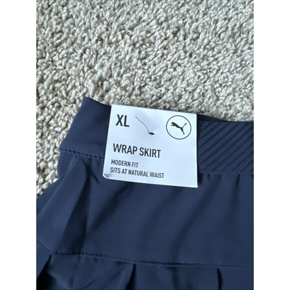 Puma Resort Wrap Deep Navy Skort Skirt Golf Active Women Stretch Woven Size XL - Picture 7 of 7